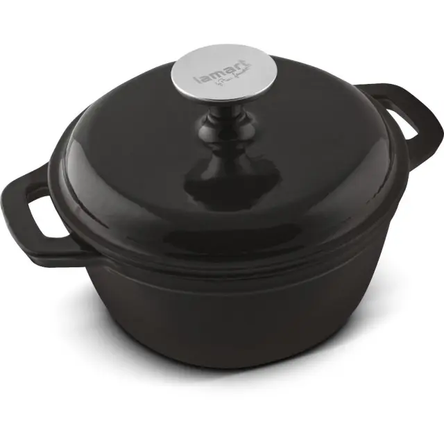 Κατσαρόλα από Μαντέμι 18cm Lamart IRON LT1207 Μαύρο