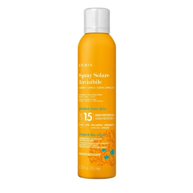 Invisible Sunscreen Spray Body-Hair-Scalp SPF15 200ml
