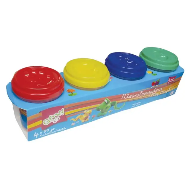 Groovy Πλαστοζυμαράκια σετ 4 τεμαχίων x 90gr (play dough)/ 0.66.014 (Groovy)