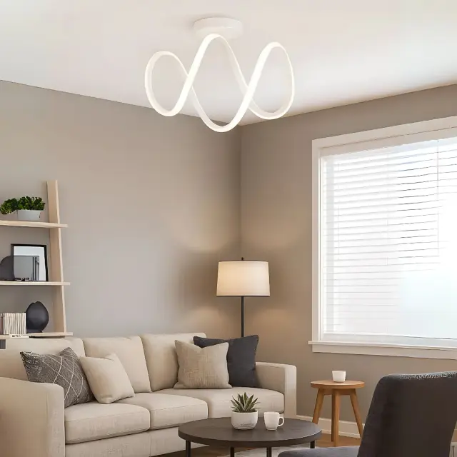 Stewehome Πλαφονιέρα Dolce Λευκή LED Ισχυρού Φωτισμού Μοντέρνα 40x10x10 cm