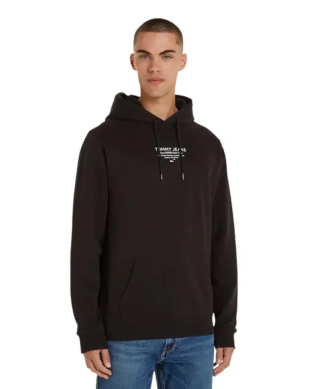Tommy Hilfiger - Ανδρικό Φούτερ με Κουκούλα DM0DM18409-BDS Μαύρο - XL