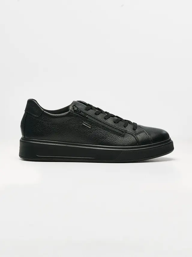 Imac Sneakers Ανδρικό δέρμα Μαύρο IMA/652658 NERO 2