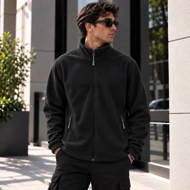 Ζακέτα Fleece Noshame® Μαύρη - 552605 - XXL