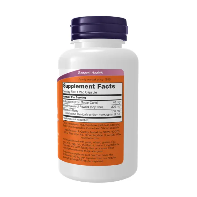 Now Foods Policosanol, Extra Strength 40 mg 2