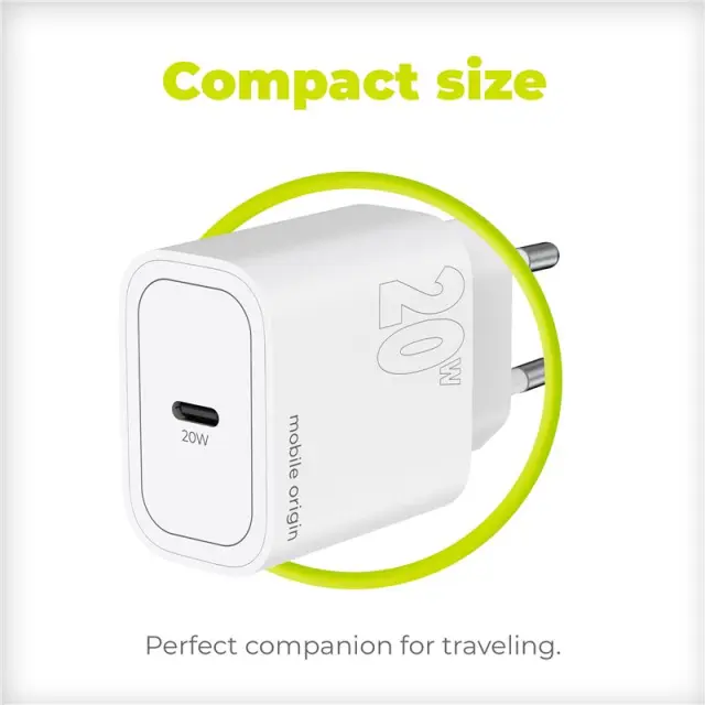 Mobile Origin PD20W Wall Charger MO11, 1 USB-C 2