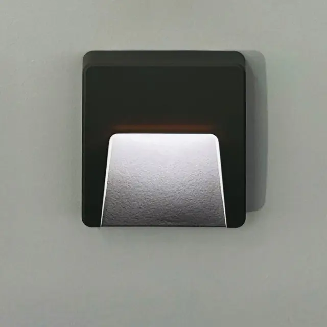Pam Φωτιστικό Led τοίχου τετράγωνο 3W IP65 12x12x3cm ανθρακί