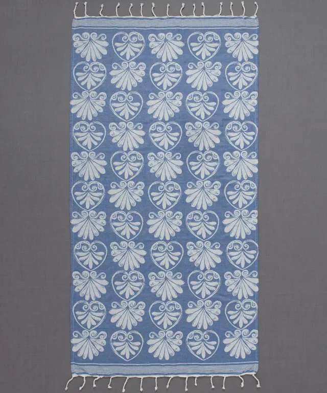 Pestemal sf07 (90cm x 180cm) μπλέ - -