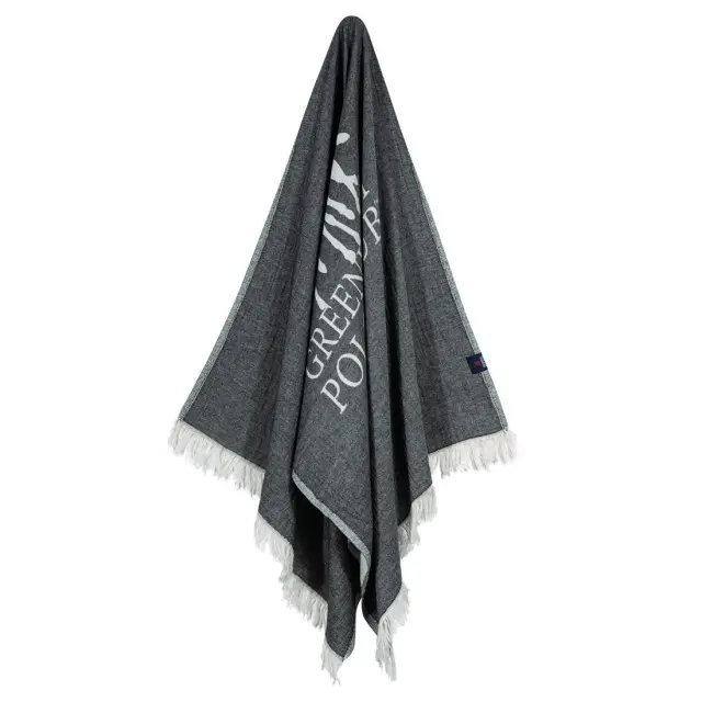 Πετσέτα-Παρεό Θαλάσσης 85x170 220gsm Greenwich Polo Club 3905 Ivory-Black 100% βαμβακερό 2