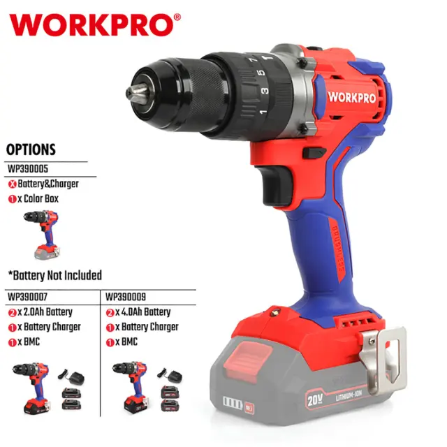 WORKPRO ΕΠΑΝΑΦΟΡΤΙΖΟΜΕΝΟ ΔΡΑΠΑΝΟΚΑΤΣΑΒΙΔΟ ΚΡΟΥΣΤΙΚΟ 20V-Li BL 60Nm SOLO** WP390005 (PROFI) 2