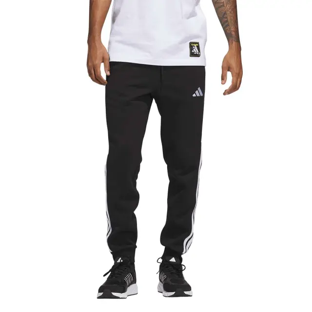 adidas Sportswear Men's 3Stripes Fleece Tapered Cut Pant Μαύρο JD1861 (adidas Sportswear)
