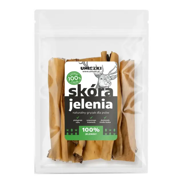 UNISZKI Deer skin - dog treat - 100g