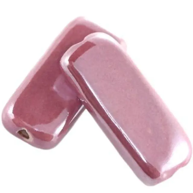 Χάντρα Ορθογώνια Porcelain Shining Amethystine 16x36mm - 5τεμ