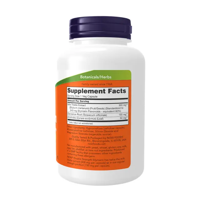 Now Foods Milk Thistle Extract, Double Strength 300 mg 200 Veg Capsules 2
