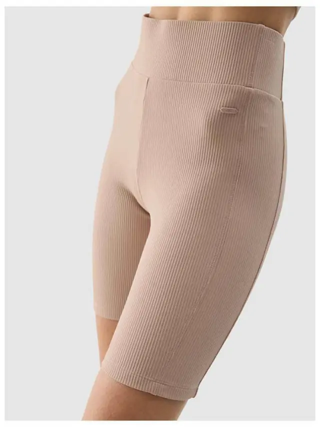 4F Women's Ribbed Knit Biker Leggings 4FWSS24TTIGF150-83S