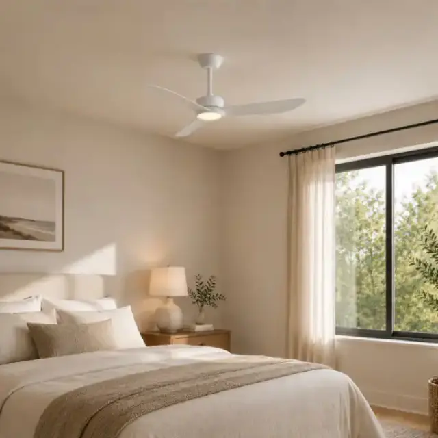Αδιάβροχος Ανεμιστήρας Οροφής IP66 LED Φ127 20W με Τηλεχειριστήριο Λευκός DC 31W Άσπρο