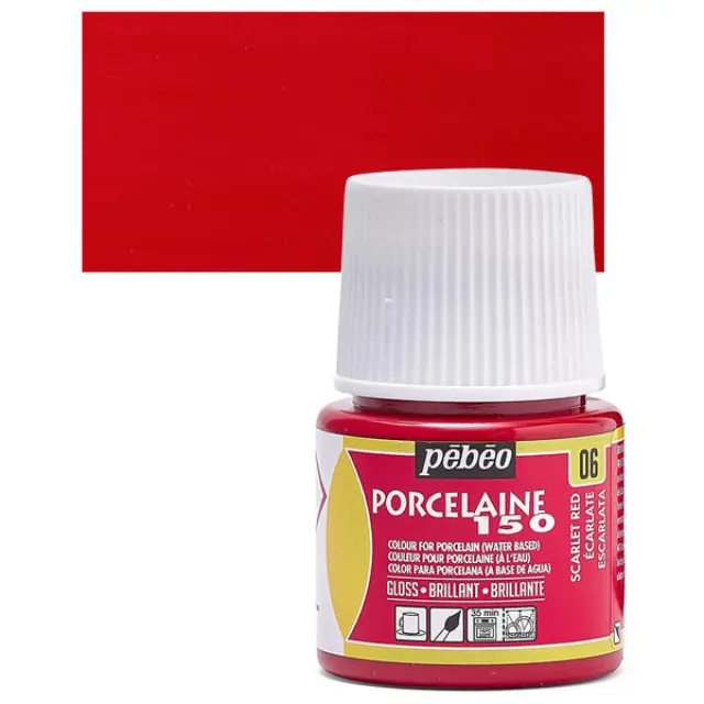 Pebeo Porcelaine 150 Σμάλτο - 06 Scarlet Red (T) - 45ml