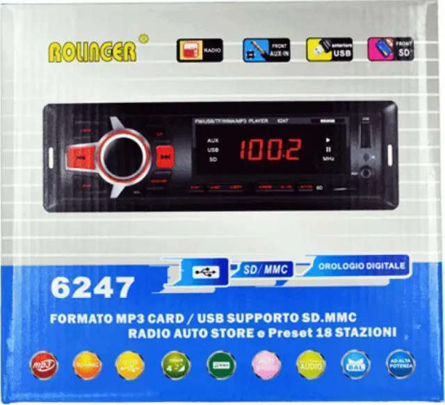 Rolinger 6247 Ηχοσύστημα Αυτοκινήτου Universal 1DIN (USB/AUX) 3