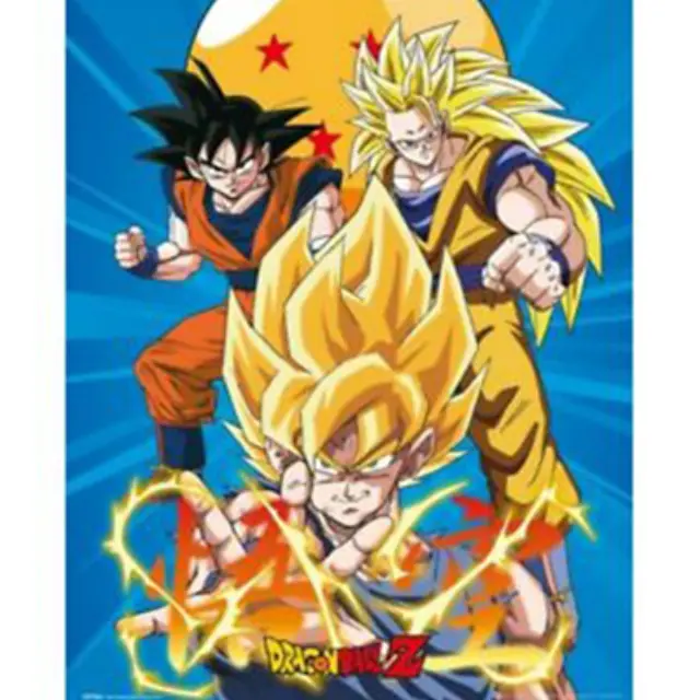 GB Eye DRAGON BALL Z - Mini Poster 40X50 - 3 Gokus