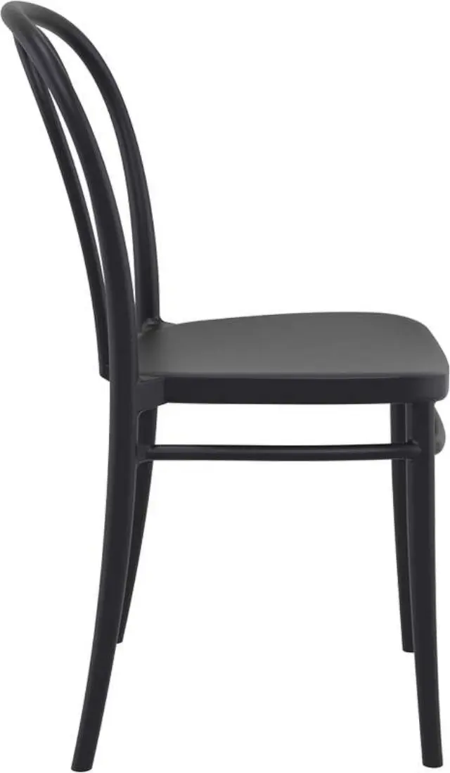 Καρέκλα Στοιβαζόμενη VICTOR Μαύρο PP 45x52x85cm 3