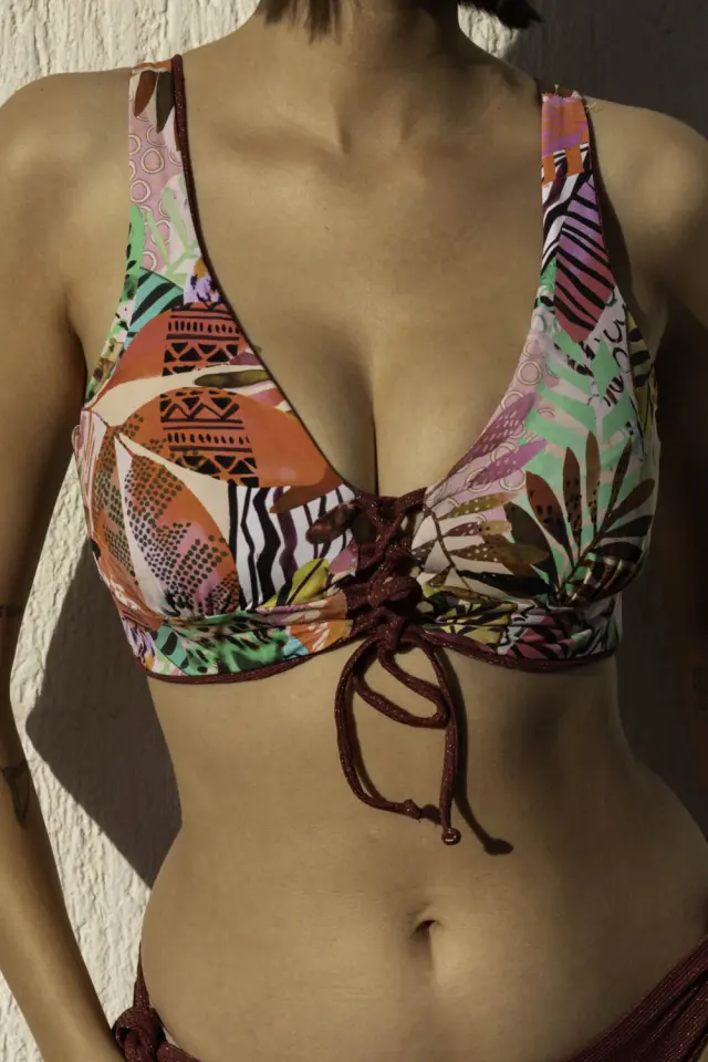 Μαγιό τοπ plus size διπλής όψεως 3