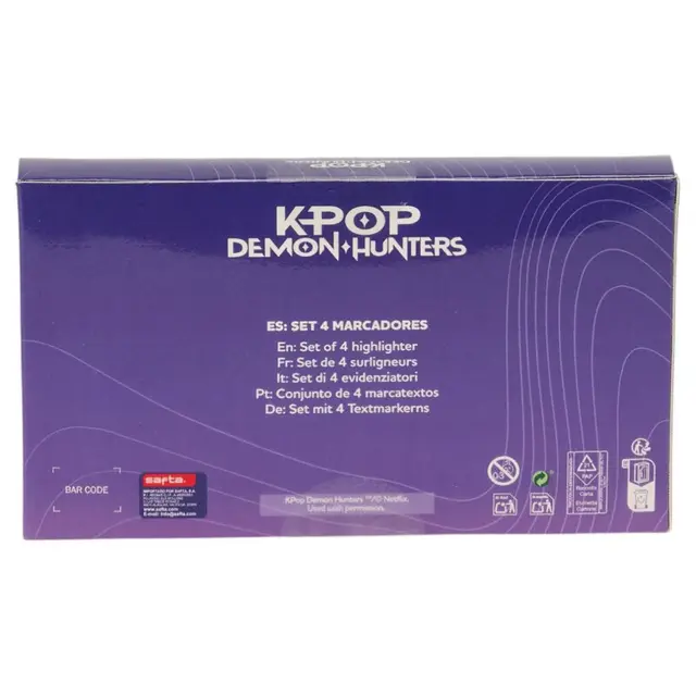 Σετ υπογραμμιστές 4 τμχ Kpop Demon Hunters Stationery highlighter set 2