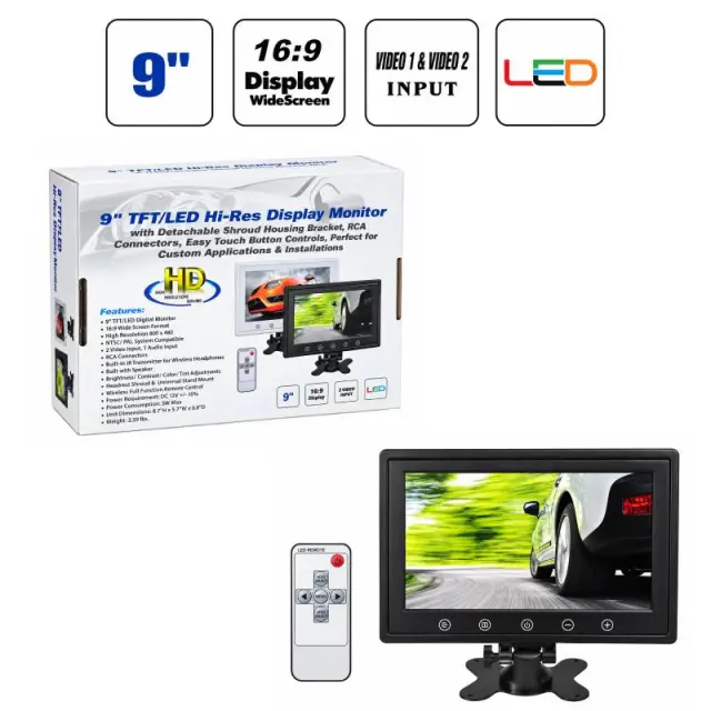 Οθόνη Αυτοκινήτου TFT/LED 9" – Car Monitor 014351