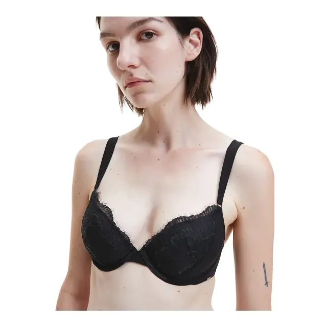 Calvin Klein Γυναικείο Σουτιέν Push-up Plunge CK Black, Χρώμα Μαύρο - 80B 3