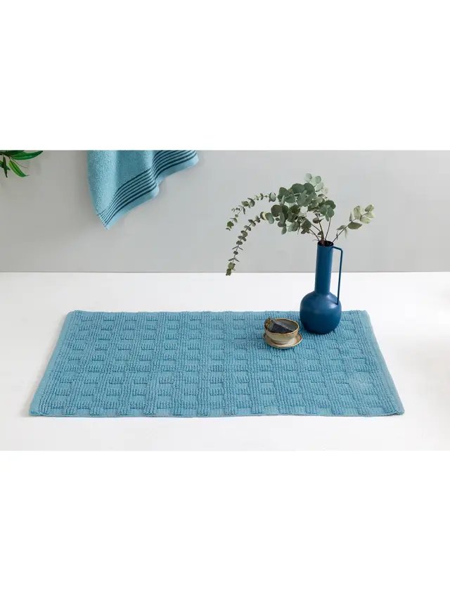 Πατάκι Μπάνιου 50x80 Palamaiki Sunu 100% βαμβακερό- Blue