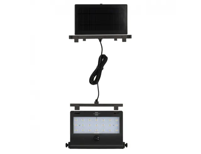 Ηλιακό φωτιστικο τοίχου LED Brennenstuhl SOL 1000 Pad 1173740003 με αισθητήρα κίνησης και φωτός, αποσπώμενο πάνελ, ισχύ 2W, 1000 Lumen, IP54 και διαστάσεις 26.2x2x18.6cm - Black1173740003