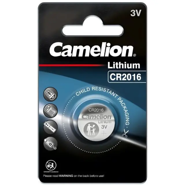 Camelion CR2016-BP1 – Μπαταρία Λιθίου Κουμπί 3V (1τμχ)