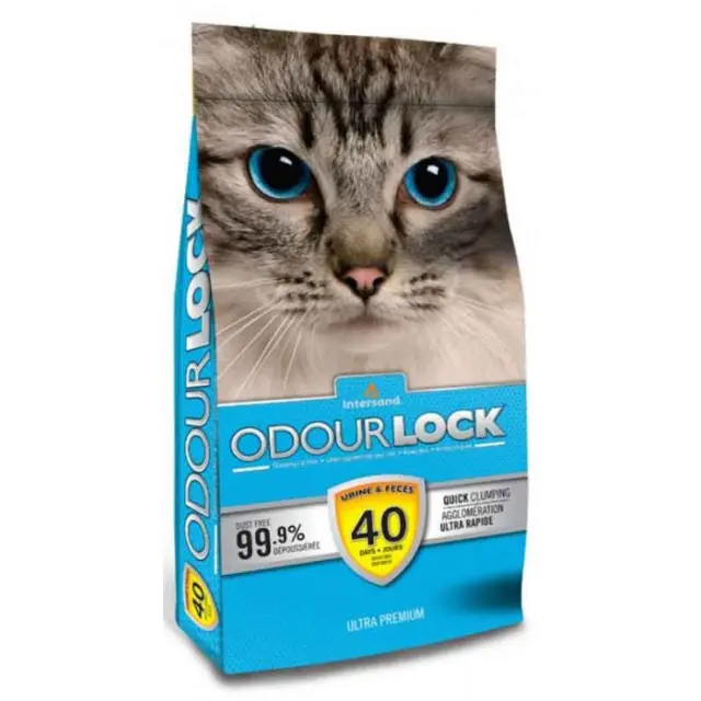Intersand Odourlock Ultra Premium Unscented Άμμος Υγιεινής Γάτας Χωρίς Άρωμα 12kg
