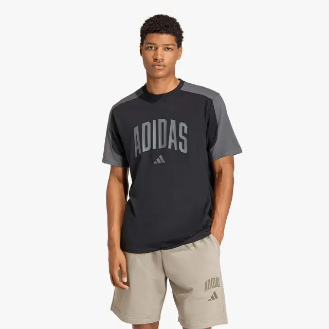 adidas Sportswear Men's Collegiate Tee Μαύρο - Γκρι KD0068 (adidas Sportswear)