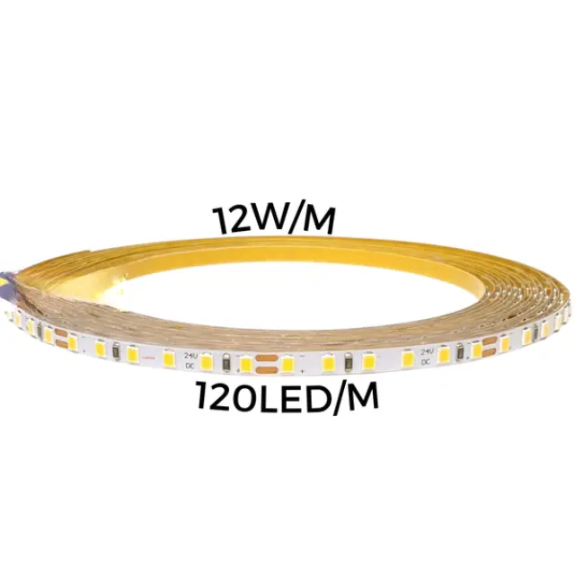 LED strip 12W/m 120led/m 24V IP20 4000K 1383Lum/m 60'000h CRI>90 (5m)