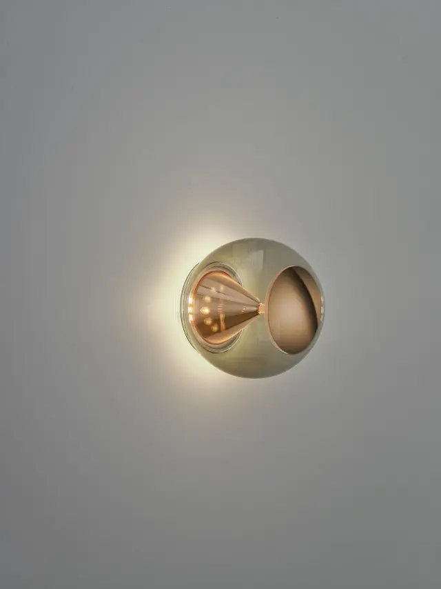 PINO Φωτιστικό Τοίχου & Οροφής LED Rose Gold με Γκρι Γυαλί IP20 Ροζ χρυσό