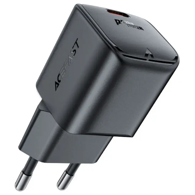Φορτιστής Ταξιδίου Acefast A73 Mini Fast Charging 1xUSB-C PD20W QC3.0 GaN Μαύρος 3