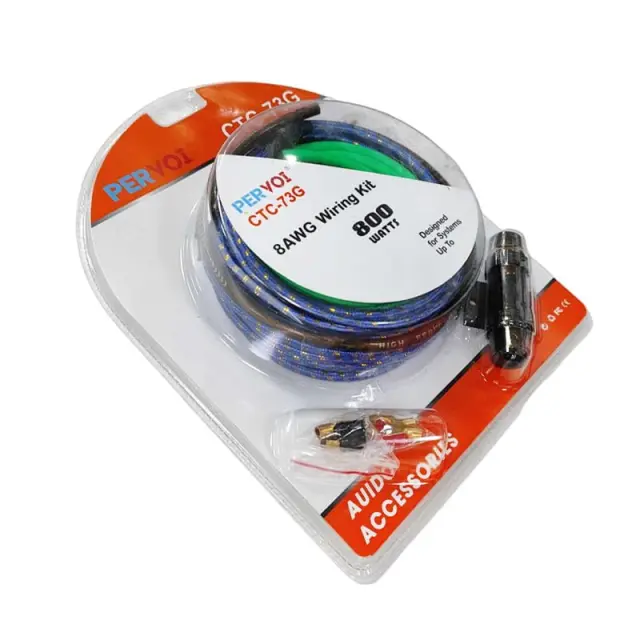 PERVOI Σετ Καλωδίων Ενισχυτή Αυτοκινήτου 800W CTC-73G - 8AWG Wiring Kit Car Cables 014397 3