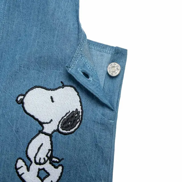Φόρεμα τζιν Snoopy με κέντημα 3