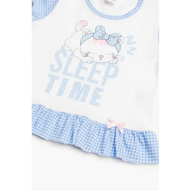 Πυτζάμα Βρεφική Καλοκαιρινή Minerva Sleep Time Λευκό No 4 61933-005 3