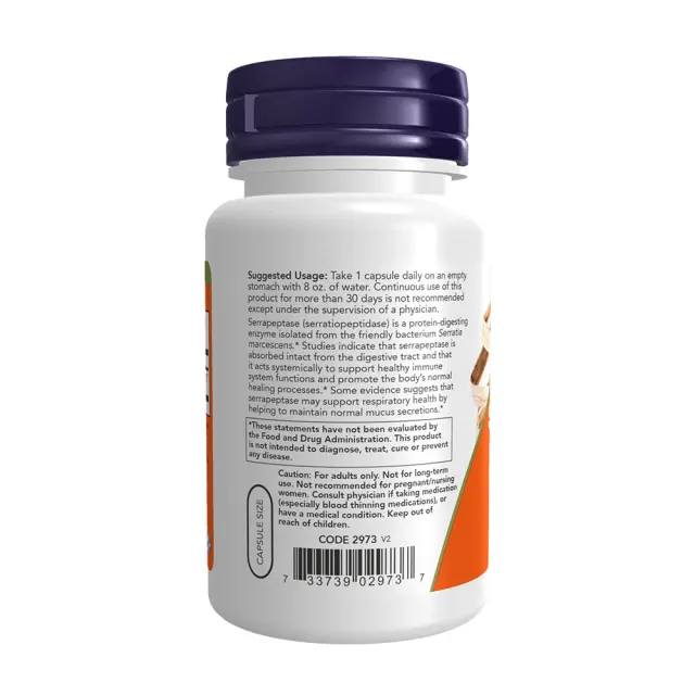 Now Foods Serrapeptase 60,000 SU 3