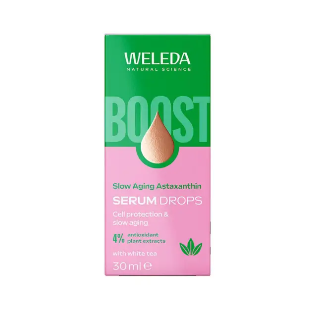 Weleda Slow Aging Astaxanthin Serum Booster Drops Ορός Αντιγήρανσης, 30ml 2