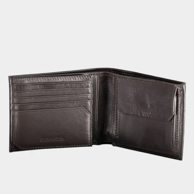 Calvin Klein - Ανδρικό Δερμάτινο Πορτοφόλι Ck Concise Trifold 10Cc W/Coin L K50K510600-BAR Καφέ 3