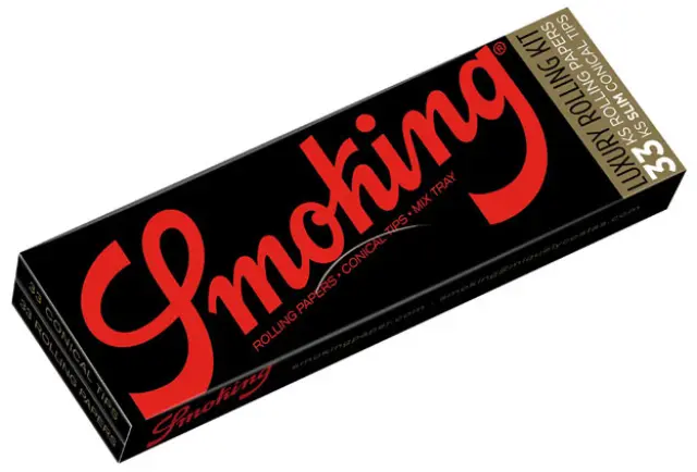 Smoking Χαρτάκια Deluxe Luxury Rolling Kit - Μαύρο King Size 33φ & Κωνικές Τζιβάνες 2
