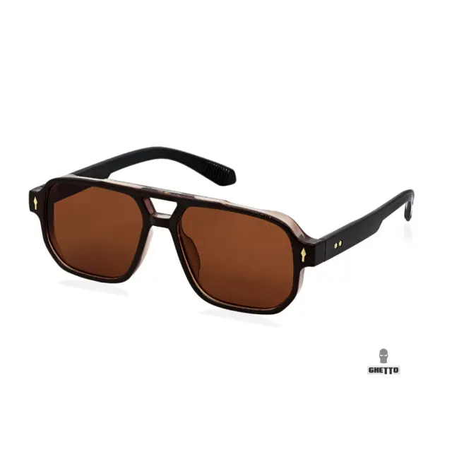 Ghetto 70s Retro Square Sunglasses Tea Frame Unisex