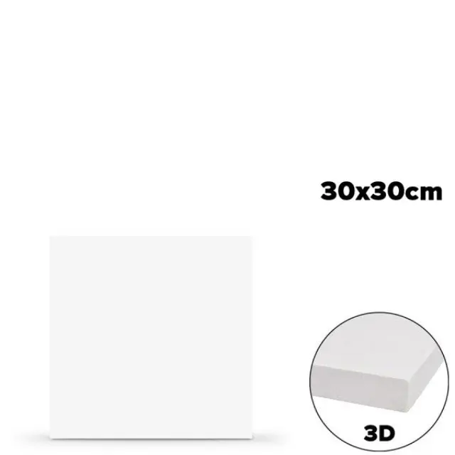 Τελάρο Ζωγραφικής 3D 100% Βαμβακερός Μουσαμάς - 30x30cm