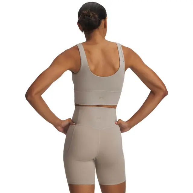 Under Armour Women's Meridian Fitted Crop Tank Bra Μπεζ 1379153-203 (Under Armour) 2