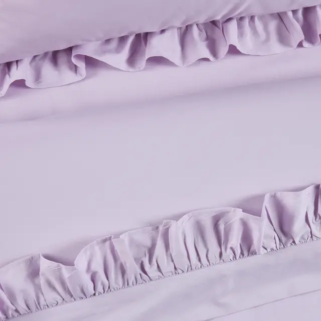 Σετ Παπλωματοθήκη 220x240 Υπέρδιπλη Daily Das Home 3167 Lilac 100% βαμβακερό 2