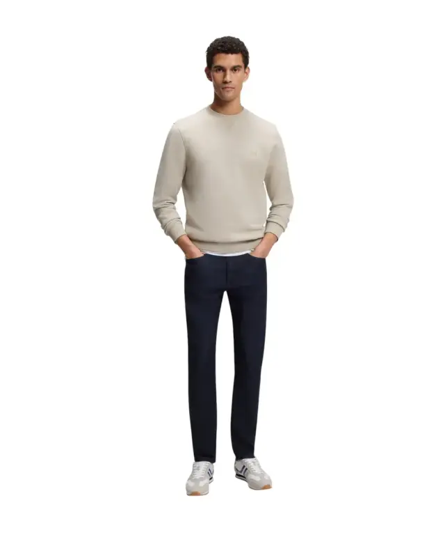 Hugo Boss - Ανδρικό Φούτερ Westart Cotton Terry 50509323-070 Γκρι Ανοιχτό 2
