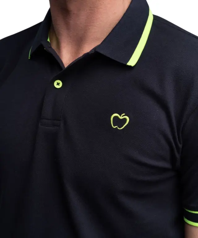 Baci & Abbracci - Ανδρική Μπλούζα Polo Iconica Melina Fluo BAM1421-NAVY Μπλε Ναυτικό - 2XL 3