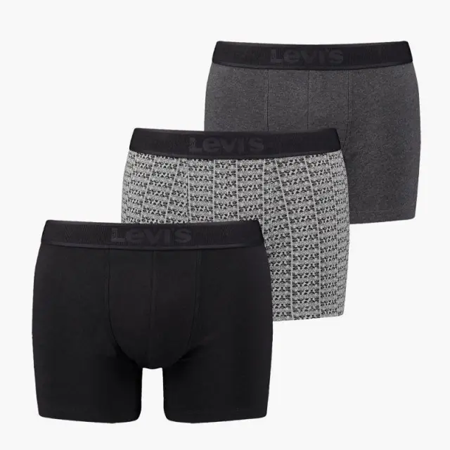 Σετ Δώρου Μποξεράκια Levi's 3 Τεμάχια 37149-0899 Μαύρο-Γκρι - M