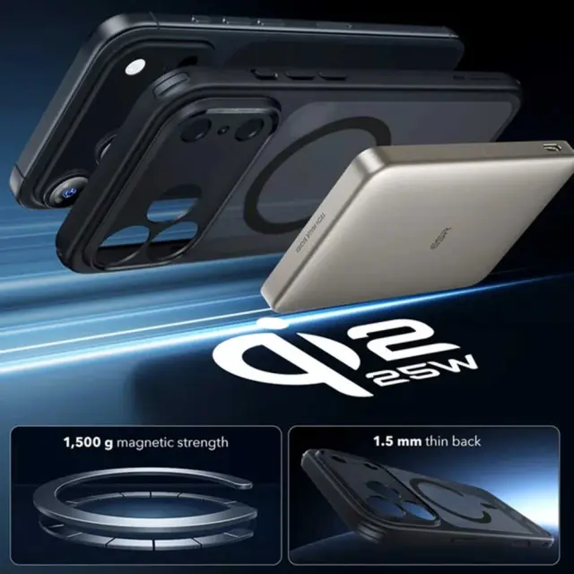 ESR - Classic Hybrid HaloLock (Camera Control) - iPhone 18 Pro / iPhone 17 Pro - Frosted Black 2